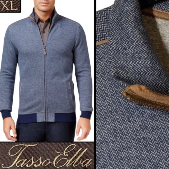 Tasso Elba Other - Herringbone 2-tone casual simple jacket 🧾